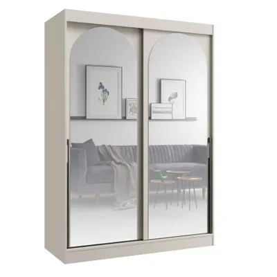 Produktbild von PAWS MÖBEL Kaschmir Schiebeschrank 150x215x65 MONIDO mit Spiegeln modern funktionell, Schlafzimmerschrank, Kabinett