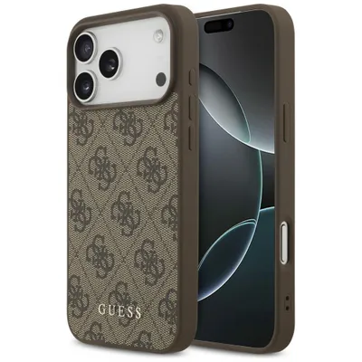 Image de Coque rigide Guess 4G Classic pour iPhone 18 Pro Max / 17 Pro Max, couleur marron