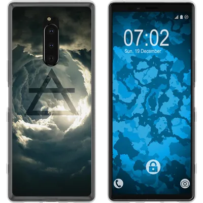 Produktbild von PhoneNatic Case kompatibel mit Sony Xperia 1 Silikon-Hülle Element Luft M1