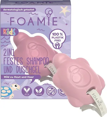 Produktbild von (Foamie Mandelöl und Pfirsich 2in1 Shampoo und Duschgel, 80g