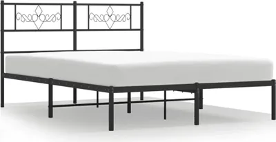 Obrázek produktu pro vidaXL Postel s čelem kovová černá 140x200 cm