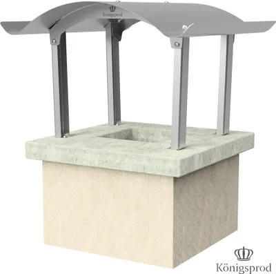 Produktbild von Nerezová oceľ kryt komína kapucňa proti dažďu odsávač pár na krb kryt krbu VŠETKY ROZMERY KÖNIGSPROD Napoleon, 400 x 400 mm