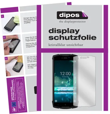 Produktbild von 2x Schutzfolie für Doogee S55 klar Displayschutzfolie Folie Display Schutz dipos