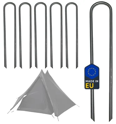 Immagine prodotto di Omgoods - Picchetti per tende in acciaio inossidabile, set da 6, 30 cm, per una fissaggio resistente