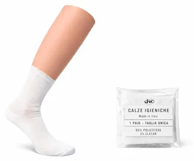 Wegwerf-Hygienesocken 60 Paar, Einheitsgröße, weiß