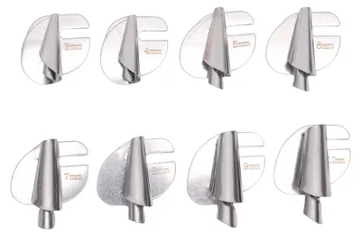 Produktbild von 8 Stück Rollsaum-Nähfuß 3-10 mm Edelstahlnaht für Nähmaschine