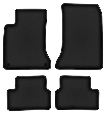Image de Tapis de sol en moquette pour Mercedes W176 2012-2018 (A-klasa) – jeu 4 pièces, noirs, sur mesure – Wielganizator DURBAN