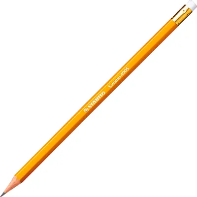 Produktbild von Bleistift mit Radiergummi - STABILO Swano in gelb - 12er Pack - Härtegrad HB