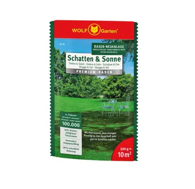 Produktbild von WOLF-Garten LP 10 Shadow & sun premium-lawn, Rasen, 0,2 kg, 10 m²