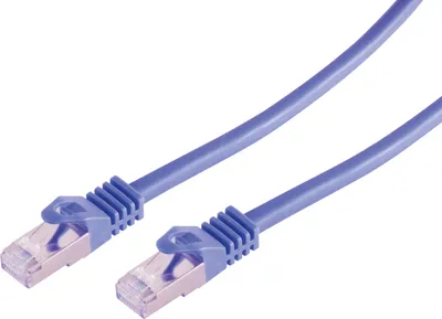 Zdjęcie produktu dla Kabel krosowy RJ45 z surowym kablem CAT 7 PIMF fioletowy 10m
