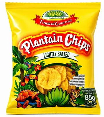 Produktbild von Tropical Gourmet Plantain Chips Lightly Salted 85g