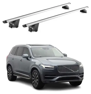 Obrázek produktu pro Střešní nosič Základní nosič pro Volvo XC90 2015-2025 100 kg Hliník Stříbrný 2 ks ABE, Obrázek vytvořený pomocí AI