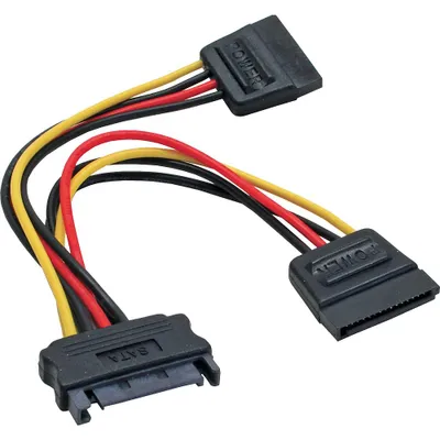 Produktbild von InLine® SATA Strom-Y-Kabel, SATA Buchse an 2x SATA Stecker, 0,3m