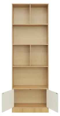 Image de Bibliothèque et étagère de rangement - Étagères en bois avec structure métallique - 60 × 23 × 178 cm - Capacité de charge : 5 kg par étagère - Polyvalente