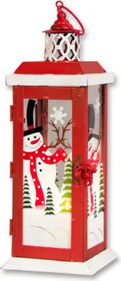 Produktbild von Laterne Metall Windlicht Teelichthalter Kerzenständer Deko Leuchter Schneemann