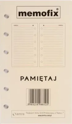 Obrázok produktu pre MEM/K organizátorská vložka Nezabudnite na ANTRA