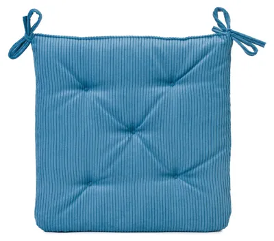 Produktbild von GÖZZE Capri Sitzkissen weiches pflegeleichtes Sitzkissen in Feincord-Optik mit Synthetikfüllung Petrol 40 x 40 x 4 cm