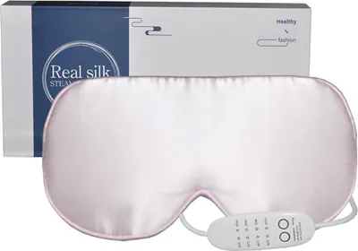 Produktbild von Warmes Augenmaske aus Seide - Druckentlastung Warmes Augenkompress - Geschwollene Augen, Gerstenkorn, Blepharitis Behandlung Rosa