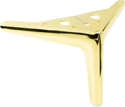 Image de Pieds de meuble élégants en chrome, hauteur 12 cm, couleur or, accents de design minimalistes pour des intérieurs stylés