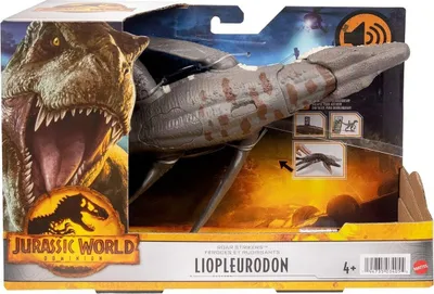Produktbild von Mattel HDX38 - Jurassic World - Dominion - Roar Strikers - Liopleurodon mit Brüllgeräuschen