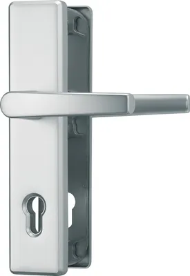 Produktbild von ABUS Tür-Schutzbeschlag HLS214 F1 - Aluminium - mit beidseitigem Drücker
