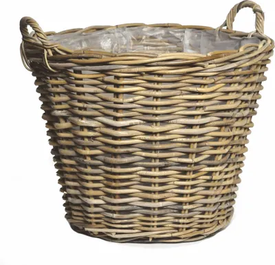 Produktbild von Weide Pflanzkorb natur - 45 cm - Holz Deko Blumen Topf Pflanzen Ständer Korb