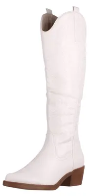 Produktbild von Elara Damen Stiefel Cowboy Boots Chunkyrayan F1225 White-37