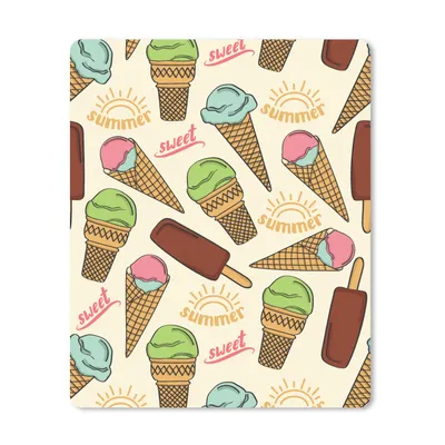 Produktbild von MuchoWow® Mauspad Mousepad Lebensmittel - Muster - Eiscreme 30x40 cm - Mousepads - Maus Mat - Pad - Mausunterlage - Mausmatten