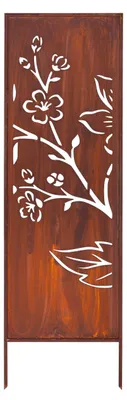 Produktbild von Sichtschutz Metall - 160 cm x 50 cm - Edelrost - Rostoptik Sichtschutz für Garten - Sichtschutzelement - Sichtschutzwand - Gartendekoration Zaun