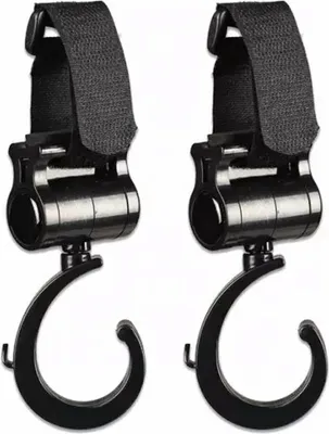 Produktbild von Cabino Taschenhaken für Kinderwagen Buggy Schwarz