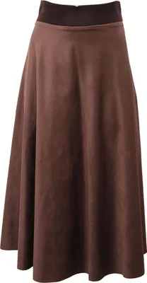 Produktbild von 8392AF gonna donna D. EXTERIOR brown eco-suede wool skirt woman