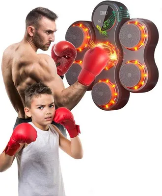 Obrázok produktu pre Elektronický boxovací trenažér s 2 úchytmi, Bluetooth, 9 tréningovými režimami a displejom pre dospelých a deti