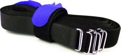 Produktbild von 10 x Klettkabelbinder 80 cm blau - Klett / Flausch auf UNTERSCHIEDLICHEN SEITEN! - DS Metallöse Goodymax®