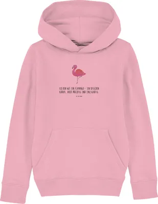 Produktbild von Mr. & Mrs. Panda Kinderpullover Flamingo Classic 12-14 Jahre (152/164) - Baumwolle Pink - Geschenk, Kinderbekleidung, Sweatshirt, Prächtig, Hoodie, Rosa, Kapuzenpulli, Ich