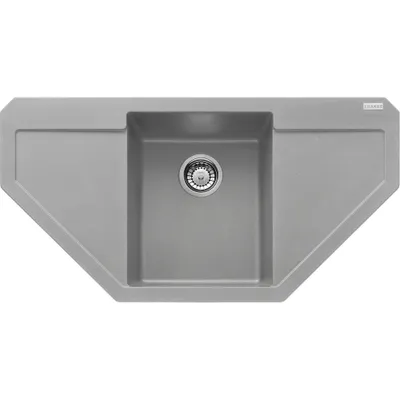 Produktbild von FRANKE MARIS MRG 612-E Eckspüle / Fraganit / Steingrau / Druckknopf / 45 cm