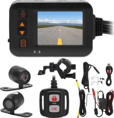 Obrázok produktu pre 2in Motorbike Drive Recorder 1080p + 720p HD objektív Rain Fish DVR Dash Cam Loop Recording
