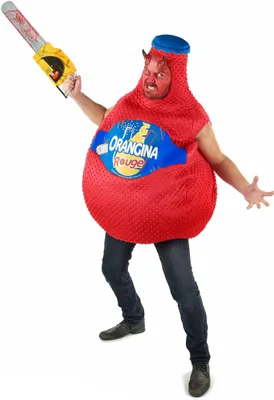 Produktbild von Orangina Uni-Kostüm Limonadenflasche rot-blau - Einheitsgröße