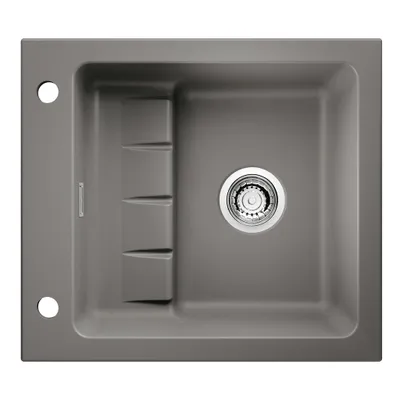 Productafbeelding van NABER 1091004 Inbouwspoel PickUP E met hoogwaardige draaipunten, geschikt voor kasten vanaf 600 mm breed, keramiek, kleur: Lava