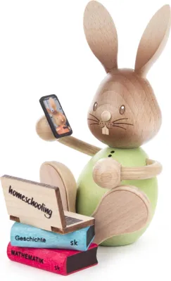 Zdjęcie produktu dla Zajączek wielkanocny „Stupsi” Nauka w domu z laptopem – edycja specjalna 2021 – 7 x 12,5 x 10 cm NOWOŚĆ