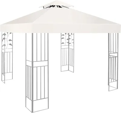 Produktbild von Pavillon Ersatzdach 3x3 m, wasserdicht, beige, Doppeldach, Partyzelt, 160 g/m²