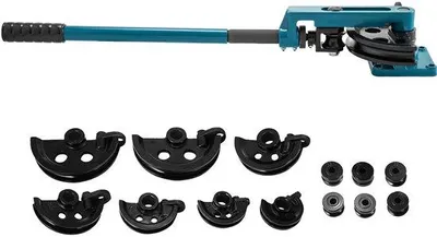 Produktbild von Pijpenbuigerset 10-25 mm, Set mit 7 Werkzeugen für Kupfer, Messing, Aluminium und Edelstahl-Rohre
