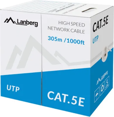Produktbild von Lanberg LCU5-10CC-0305-B Síťový kabel 305 m Cat5e U/UTP (UTP) Blue (LCU5-10CC-0305-B)
