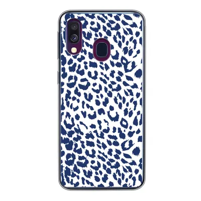 Produktbild von MuchoWow® Handyhülle Schutzhülle Hülle für Samsung Galaxy A40 Panther Druck - Blau - Abstrakt Silikon Softcase Handy Hülle - Handy-Tasche