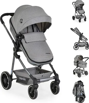 Produktbild von Moni Nania Giselle Grau 2-in-1 Kinderwagen inkl. Adapter 111860