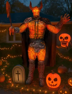 Image de Animatronic Roi Démon pour Halloween, 2,1m -