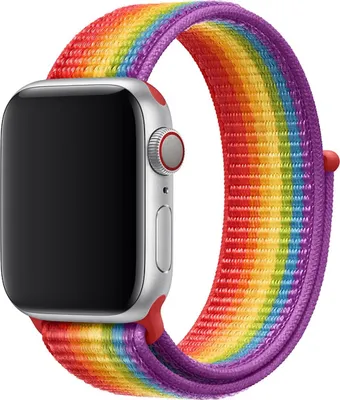 Zdjęcie produktu dla Pasek wymienny do smartwatcha Apple Watch 1/2/3/4/5 38/40 mm Pasek sportowy Nylon Oddychający Rainbow