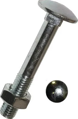Produktbild von Schloßschraube m. Mutter DIN 603 M8x140 mm galv. verzinkt, 50 Stück