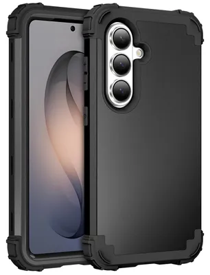 Immagine prodotto di Custodia per Samsung Galaxy S26 ibrida 3 in 1 in PC e TPU, resistente agli urti, nera