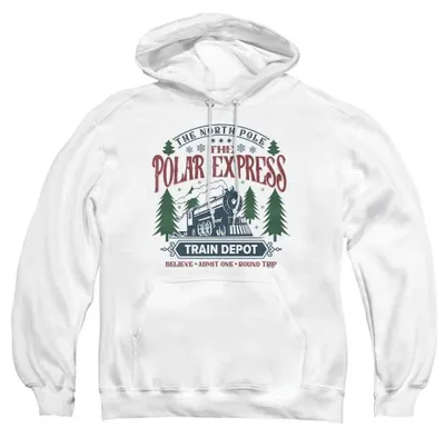 Obrázok produktu pre Mikina s kapucňou "Polar Express" – "Nádražie" – uni, pre pánov/dámy, model TV39401 (veľkosť M), biela