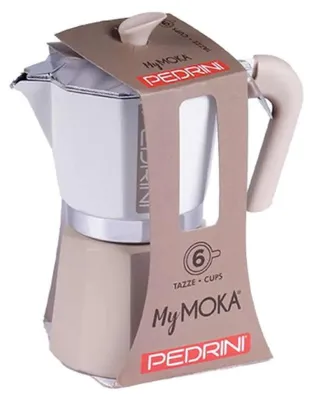 Image de Cafetière Pedrini, 6 tasses, en aluminium peint, couleur 2025 (02CF169)